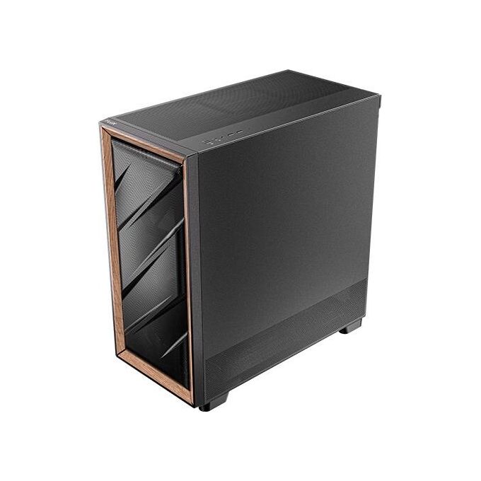 Antec Flux Wood 5 Ventole Pwm Incluse Pannello Frontale ad Alto Flusso d'aria con Legno di Noce Type-C Radiatore da 420mm e Supporto per Scheda Madre con Connessione Posteriore