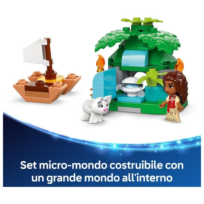 LEGO Set Disney Moana Divertimento sull'Isola di Vaiana 43260 Blocchi Creativi per Bambini e Appassionati di Costruzioni