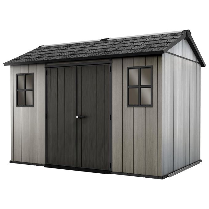 Keter Casetta da Giardino Oakland 1175SD in Resina 350x229x254h Grigio