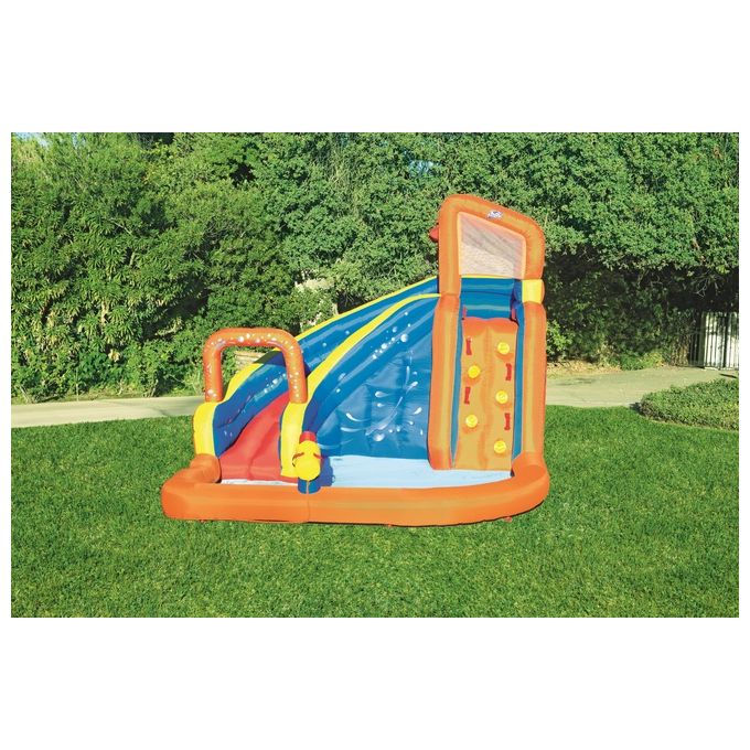 Bestway 53301 Turbo Splash Parco Acquatico Gonfiabile con Scivolo Piscina e Cannone Spara Acqua 365x320x270 cm 270 Kg colore Multicolore
