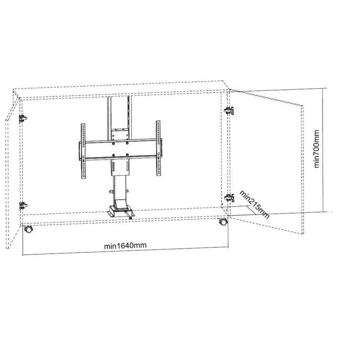 Nilox Lift Supporto Tv a Parete 37''-65'' Nero Motorizzato