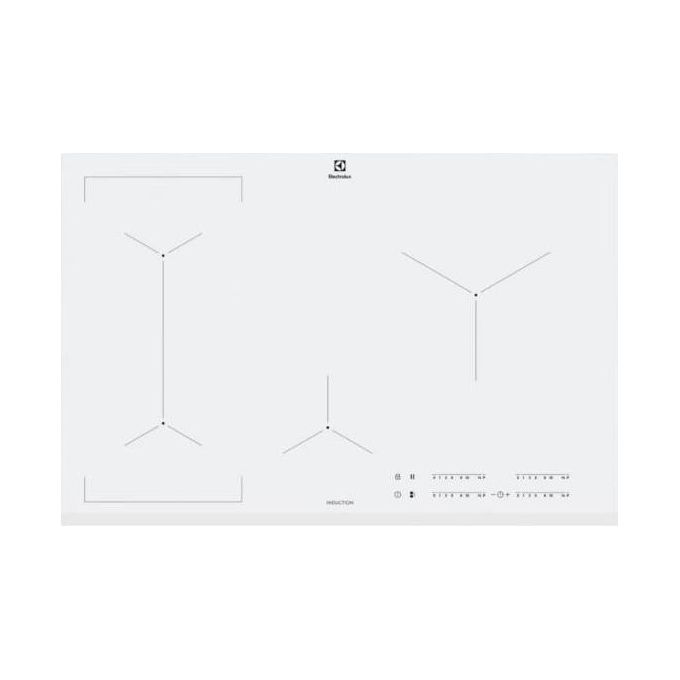 Electrolux EIV83443BW Piano Cottura a Induzione in Vetroceramica 3 Zone Infinite Hob2Hood SliderTouch Bridge 80 cm Bianco