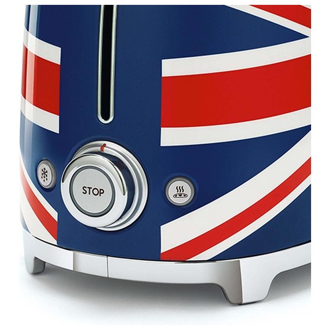 Smeg TSF01UJEU Estetica 50's Style Tostapane 2 Fette 6 Livelli di Doratura Union Jack