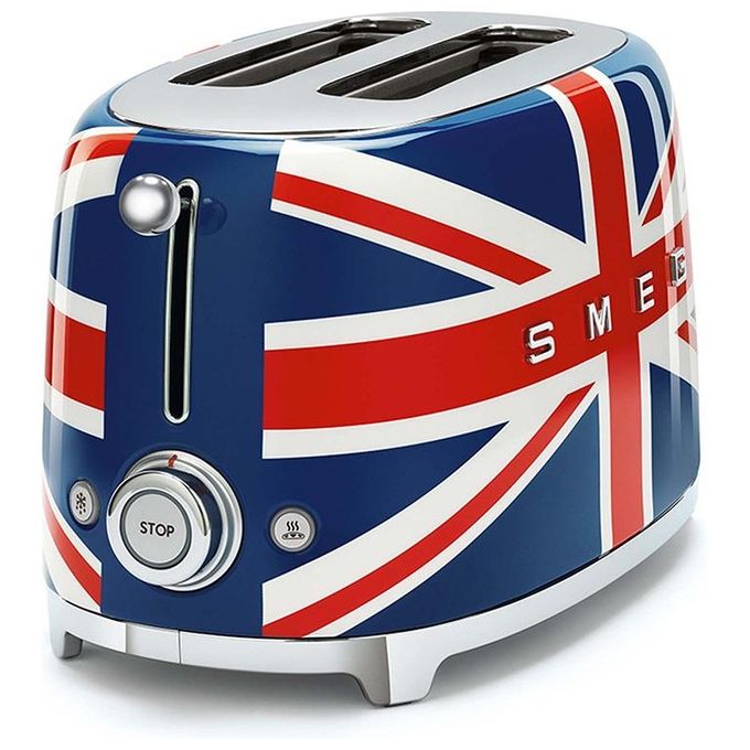 Smeg TSF01UJEU Estetica 50's Style Tostapane 2 Fette 6 Livelli di Doratura Union Jack