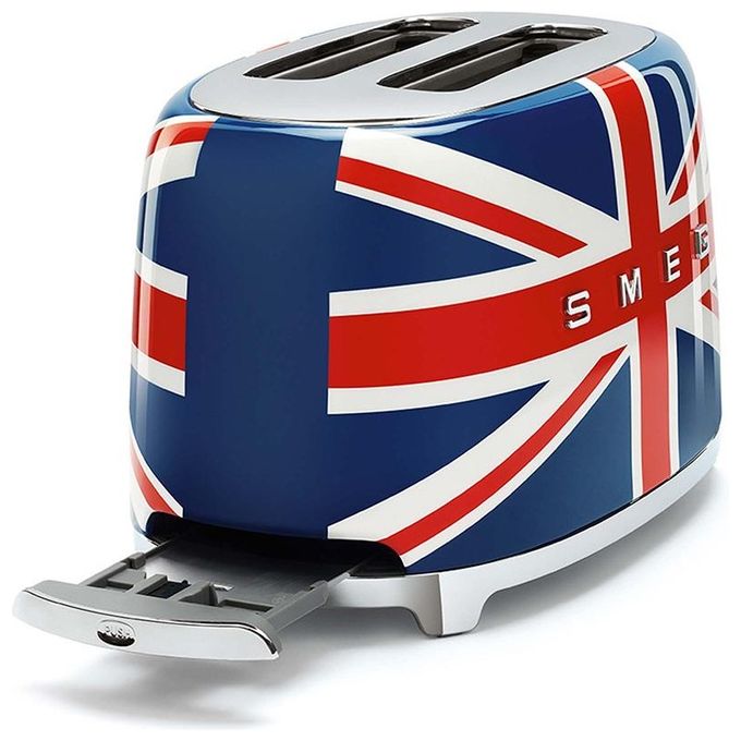 Smeg TSF01UJEU Estetica 50's Style Tostapane 2 Fette 6 Livelli di Doratura Union Jack