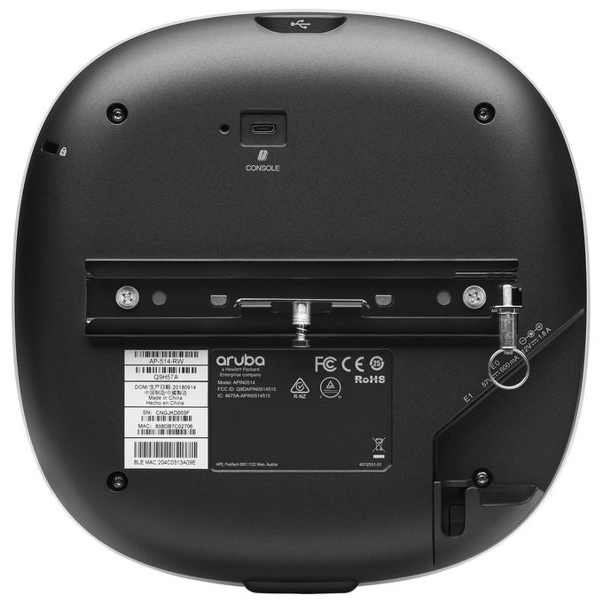 HP Enterprise Aruba AP-514 Access Point RW Dual Radio 4x4:4 + 2x2:2 802.11ax External Antennas Unified Campus