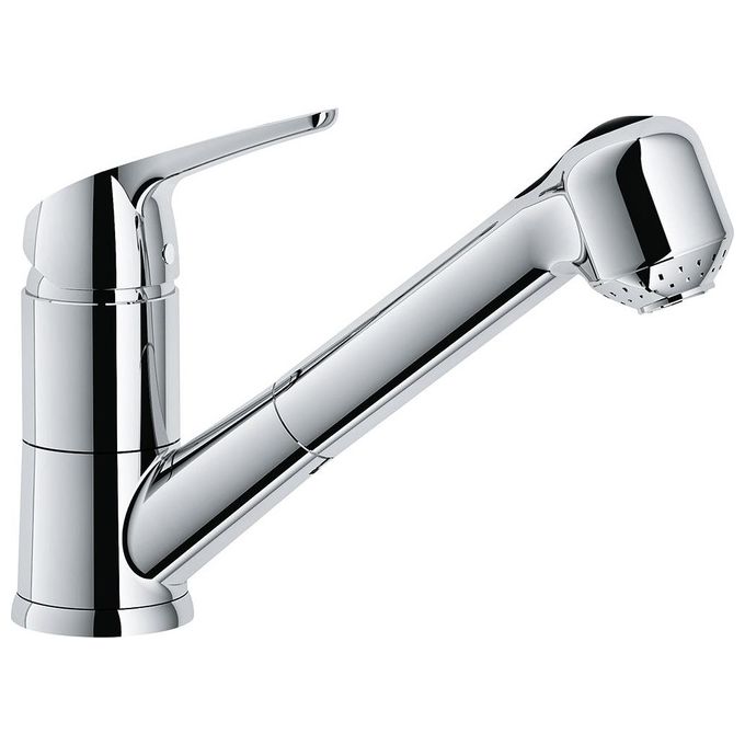 Franke Novara Eco Miscelatore monocomando con canna girevole 120° e doccetta orientabile a doppio getto Cromato 115.0380.642