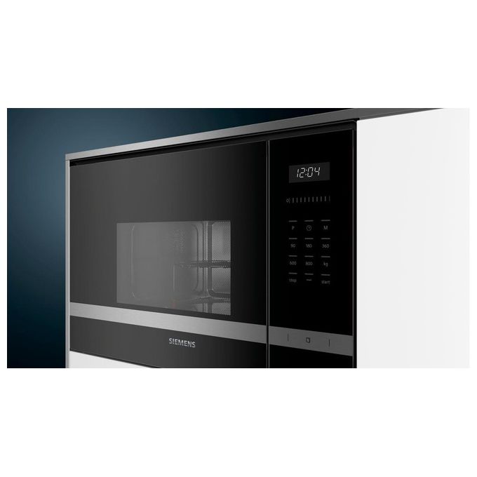 Siemens BE525LMS0 iQ500 Forno a Microonde da Incasso con Grill cookControl 8 programmi automatici 38 cm Acciaio Inox-Nero