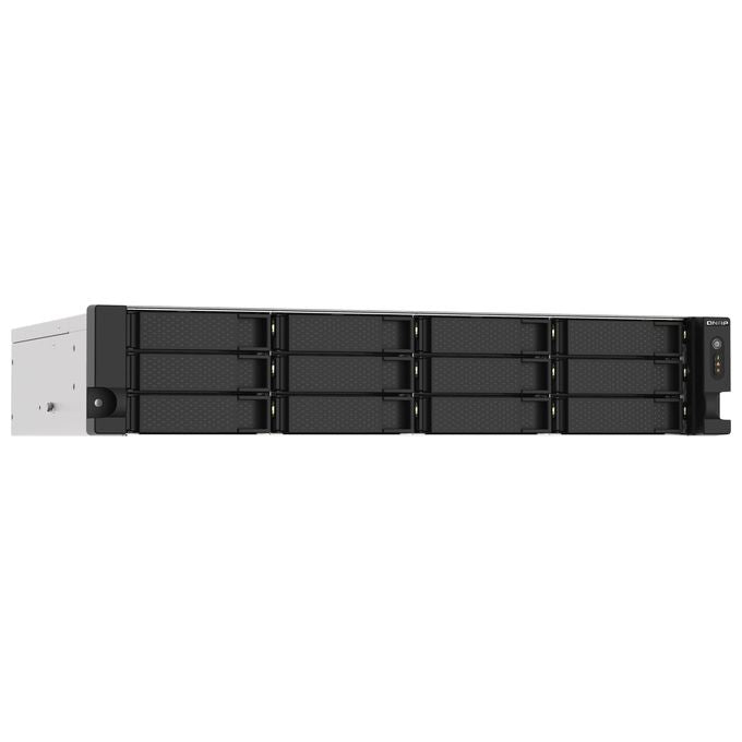 Qnap TS-1273AU-RP-8G Server Nas e di Archiviazione Armadio 2U Collegamento Ethernet Lan Nero-Grigio V1500b