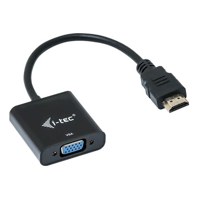 I-tec HDMI2VGAADA Adattatore Video HDMI VGA 1920x1080 60Hz uscita audio 3,5 mm cavo 0,15 m colore Nero