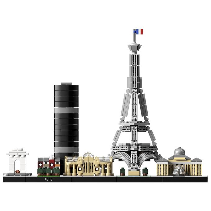 LEGO Architecture 21044 Parigi, con Torre Eiffel e Museo del Louvre, Modellismo Monumenti, Set da Collezione Skyline