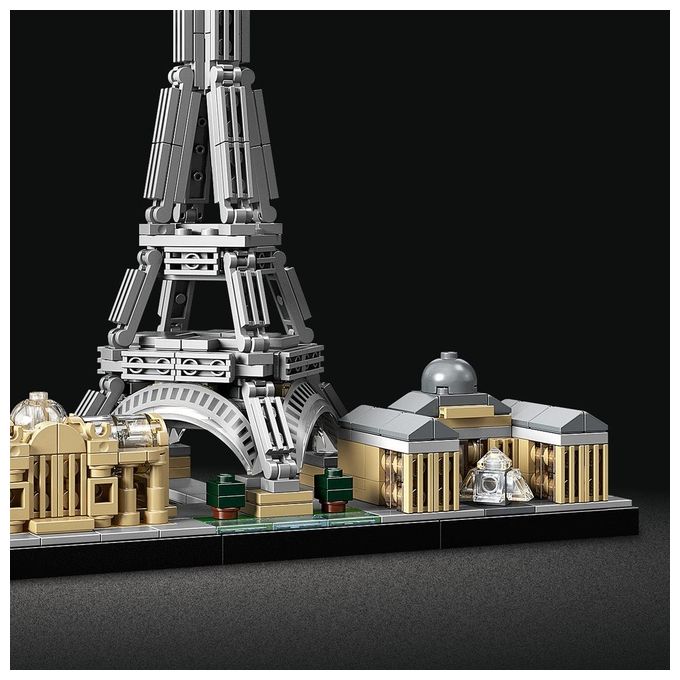 LEGO Architecture 21044 Parigi, con Torre Eiffel e Museo del Louvre, Modellismo Monumenti, Set da Collezione Skyline