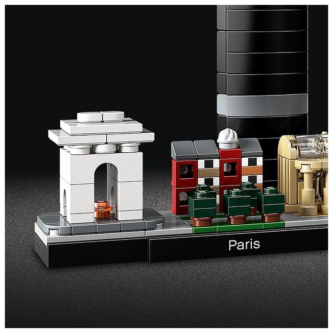 LEGO Architecture 21044 Parigi, con Torre Eiffel e Museo del Louvre, Modellismo Monumenti, Set da Collezione Skyline
