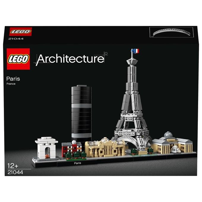 LEGO Architecture 21044 Parigi, con Torre Eiffel e Museo del Louvre, Modellismo Monumenti, Set da Collezione Skyline