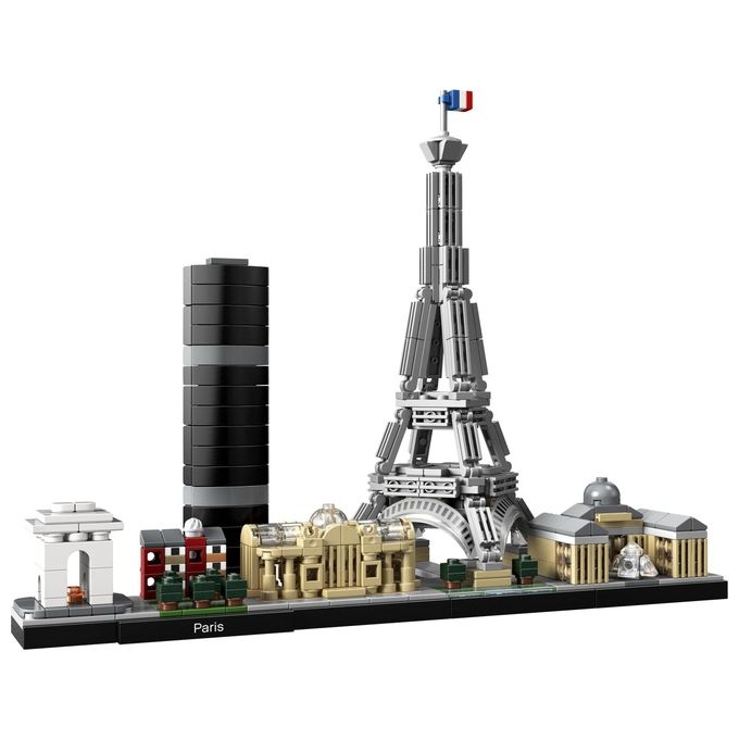 LEGO Architecture 21044 Parigi, con Torre Eiffel e Museo del Louvre, Modellismo Monumenti, Set da Collezione Skyline