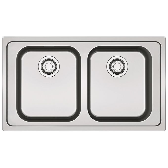 Franke 101.0358.335 RPX 620 -Lavello ad incasso a 2 vasche Dimensioni 86 x 500 Acciaio Inox