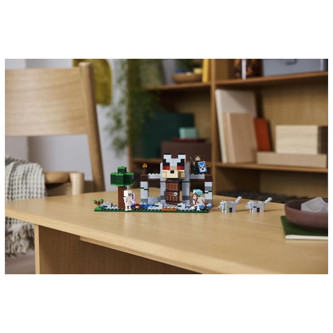 LEGO Minecraft Il Castello del Lupo Giocattolo da Costruire con il Personaggio del Domatore 2 Animali e 2 Scheletri con Armi Giochi di Ruolo per Bambini e Bambine da 8 Anni in su Idea Regalo 21261