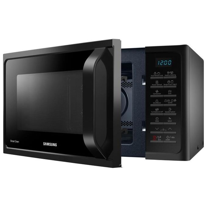 [ComeNuovo] Samsung MC28H5015AK – Forno a microonde combinato, 28 L, 900 W, Classe A, convezione + grill 1 400 W, 15 programmi preimpostati (Fresh Menu), funzione deodorizzazione, fermentazione yogurt-dough, ECO mode, vetro ceramico EasyView, colore nero