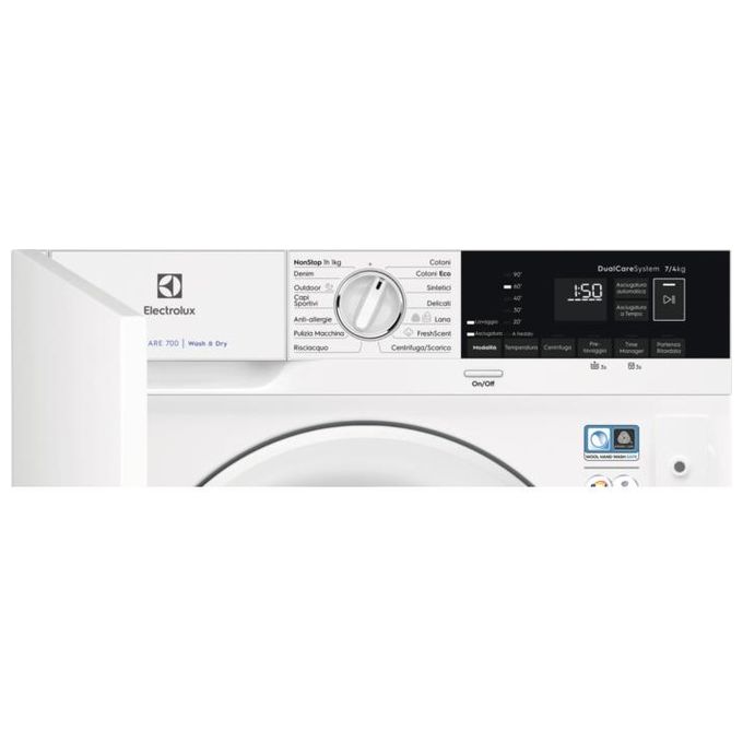 Electrolux EW7W474BI Lavasciuga da Incasso a Scomparsa Totale Time Manager Capacita' 7-4 Kg Classe energetica E (A) Centrifuga 1600 giri Vapore