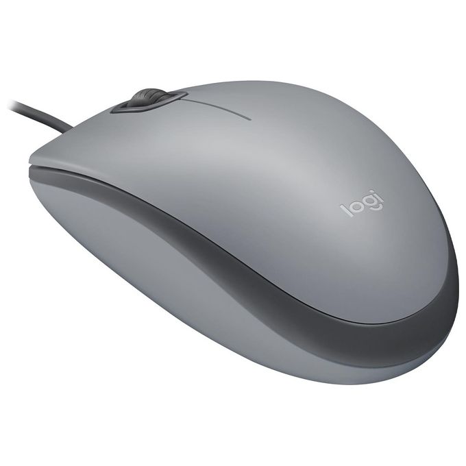 Logitech M110 Mouse Ambidestro USB tipo A Ottico 1000 DPI Mid Gray