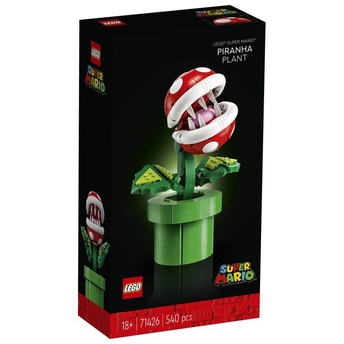 LEGO Super Mario 71426 Pianta Piranha, Personaggio Snodabile con Tubo e 2 Monete, Kit Modellismo per Adulti, Idea Regalo