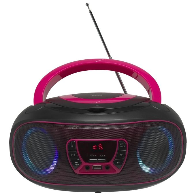Denver TCL-212BT Pink Lettore Cd Portatile Nero-Rosa