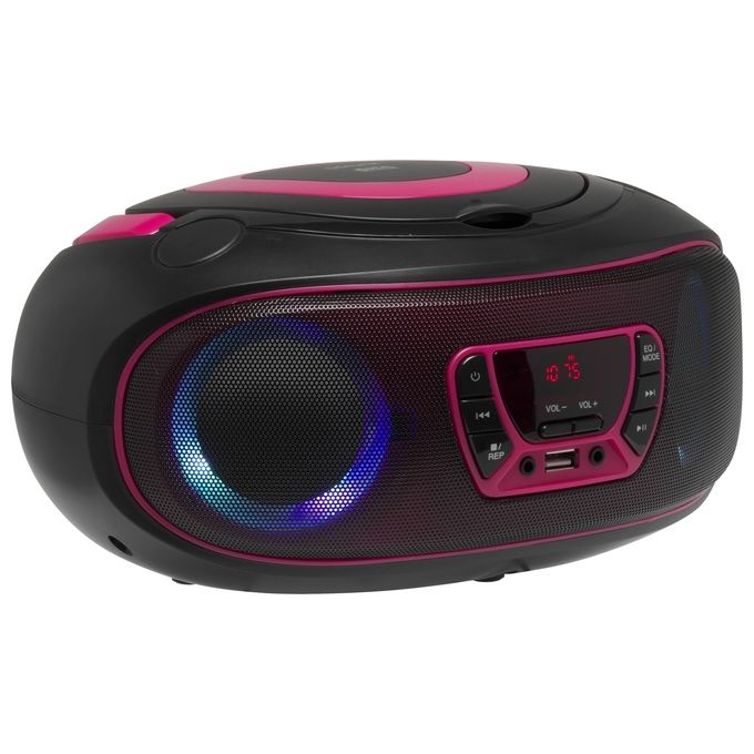 Denver TCL-212BT Pink Lettore Cd Portatile Nero-Rosa