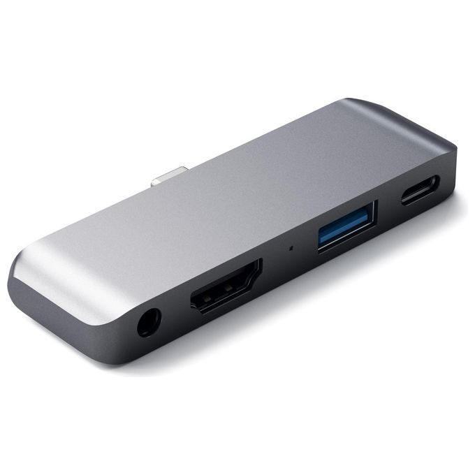 Satechi Hub Dock Type C Multiport Space Grey Hdmi 4K 1 Usb-c 1 Usb 3 Jack