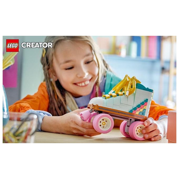 LEGO Creator 31148 3in1 Pattino a Rotelle Retro' Trasformabile in Mini Skateboard o Radio Giocattolo, Giochi per Bambini 8+