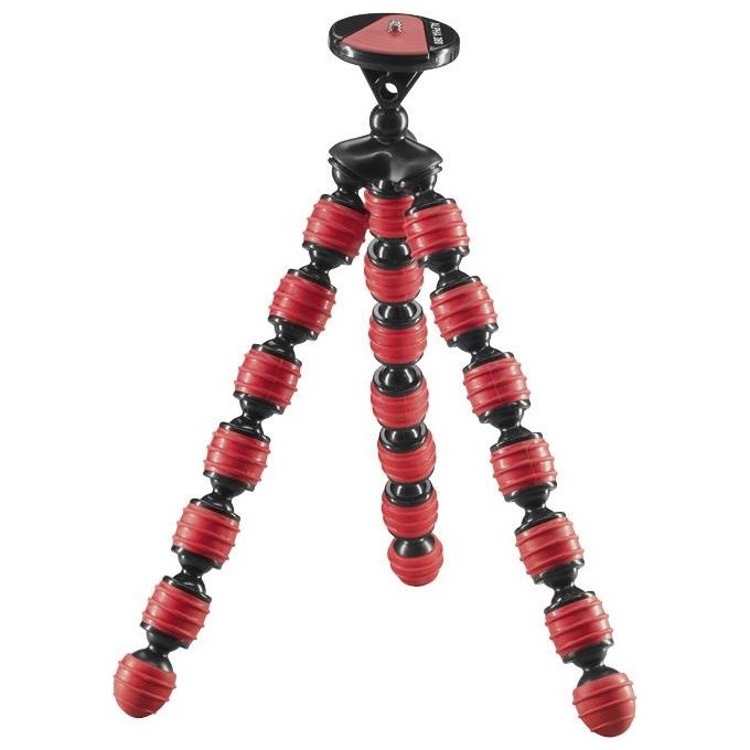 Cullmann Alpha 380 Mobile Flessibile Mini Treppiede con Supporto per Smartphone Rosso
