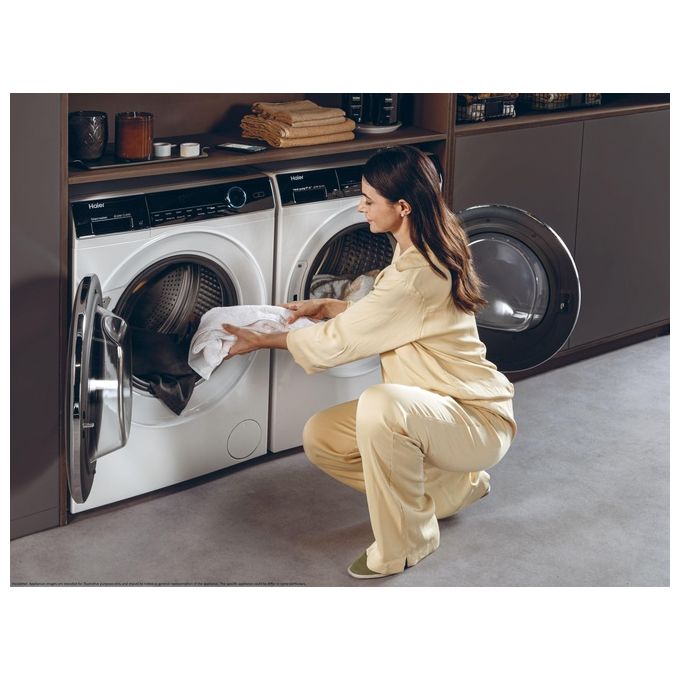 Haier HW100BD149 Lavatrice caricamento frontale 10 kg Classe A Profondita' 54 cm Centrifuga 1400 giri Motore Inverter Funzione Vapore colore Bianco Wifi