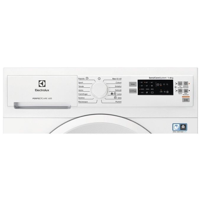 Electrolux EW6S526W Perfect Care 600 Lavatrice Slim Carica Frontale SensiCare Classe energetica F (A+++) Capacita' di carico 6 Kg 1200 giri Profondita' 38 cm