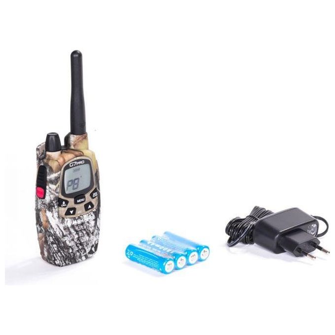 Midland Ricetrasmittente G7-Pro Mimetic 2018 Pmr446+lpd 8+69 Canali Batterie con Caricabatterie