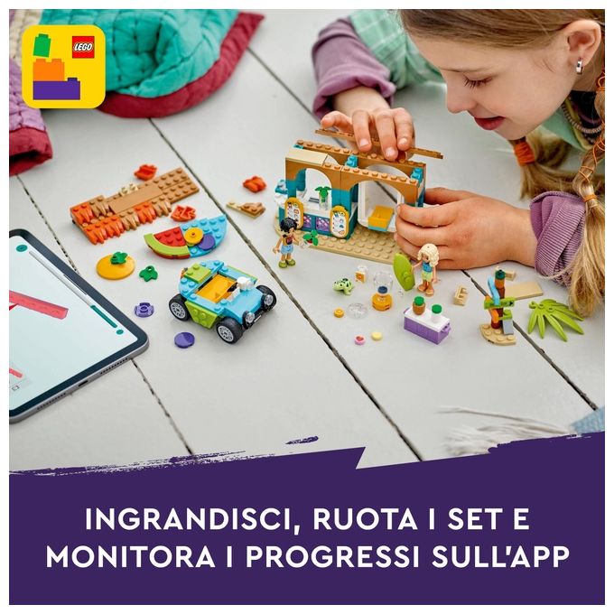 LEGO Friends Bancarella dei Frullati sulla Spiaggia Giochi Educativi per Bambine e Bambini da 6 Anni con 2 Mini Bamboline una Tartaruga un Buggy da Costruire e Cibo Giocattolo Idea Regalo 42625