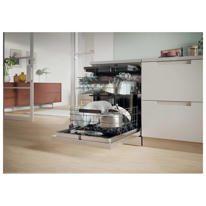 Candy RapidÓ CF 6C4F1X Lavastoviglie libera installazione 16 Coperti Wi-Fi  BLE Connesso 8 Programmi Smart Basket e Smart Door Classe C Inox