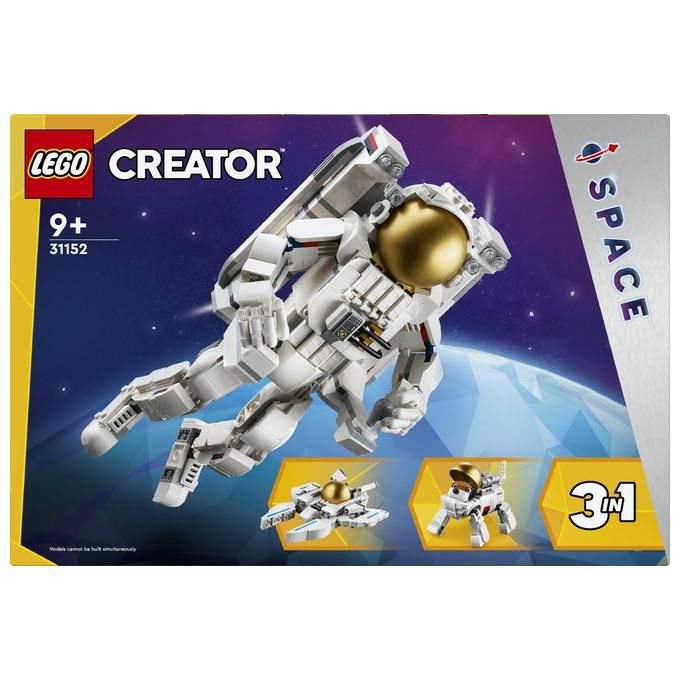 Lego 31152 Creator Set da costruzione 3 in 1 Astronauta Cane Spaziale Astronave Viper Jet 647 pezzi 9+ anni colore Multicolore