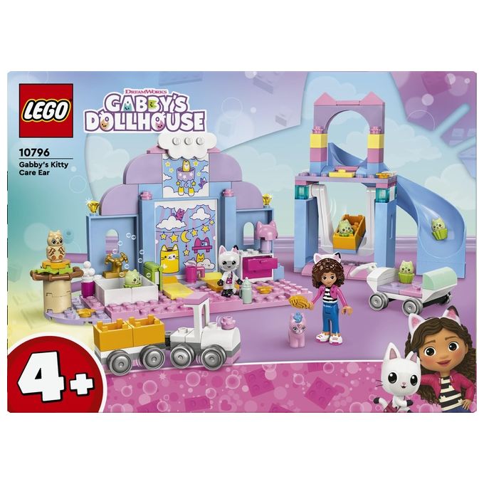 LEGO 10796 LEGO Gabby's Dollhouse Asilo Gatto-Orecchio di Gabby Set da Costruzione con Personaggi Animali e Accessori 165 Pezzi colore Multicolore