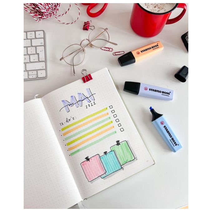 Stabilo Confezione 10 Evidenziatori Boss Pastel Ciliegio
