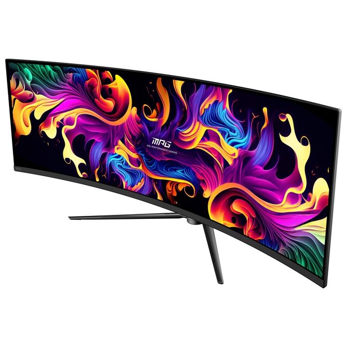 MSI MPG 491CQP QD-OLED Monitor Gaming Curvo 49'' OLED Quantum Dot DQHD (5120x1440) 144Hz - 003ms 99% DCI-P3 ΔE≤2 DisplayHDR True Black 400 KVM RGB DP 1.4a HDMI 2.1 USB Type-C