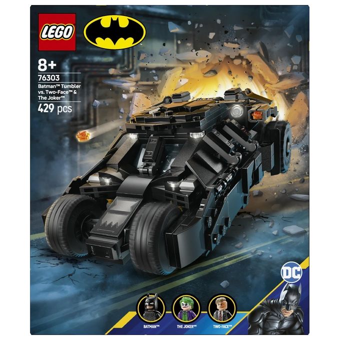 LEGO 76303 Tumbler di Batman Contro Two-Face e The Joker Set da Costruzione 429 pezzi colore Multicolore