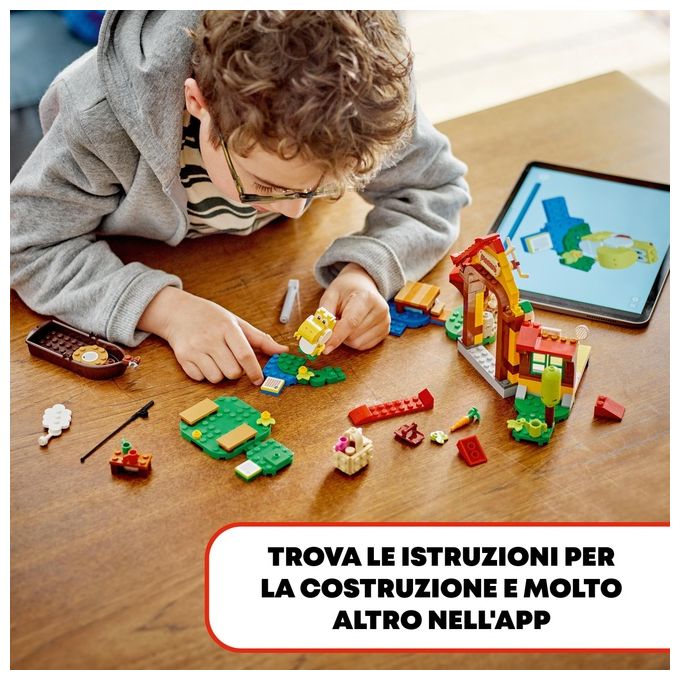 LEGO Super Mario 71422 – Picnic a Casa di Mario, Set di Espansione 259 Pezzi con Personaggi di Mario, Yoshi e Goomba, Eta' 6+