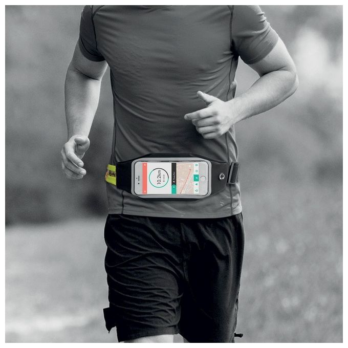 Celly Runbelt View Duo Cintura da Braccio per Smartphone 6.5'' Giallo
