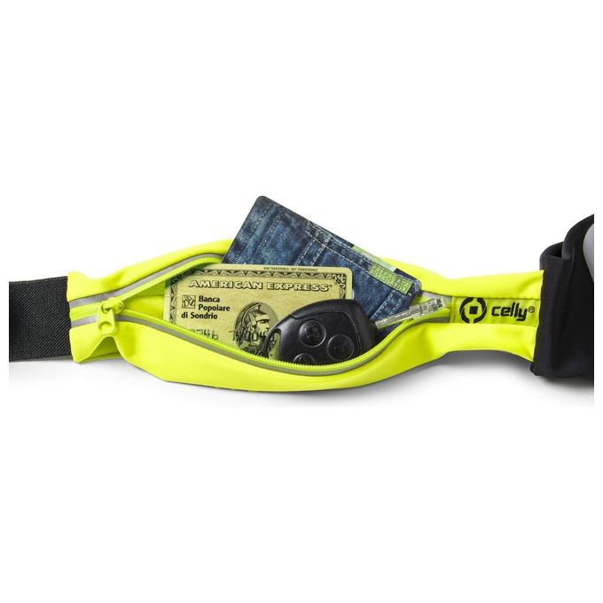 Celly Runbelt View Duo Cintura da Braccio per Smartphone 6.5'' Giallo