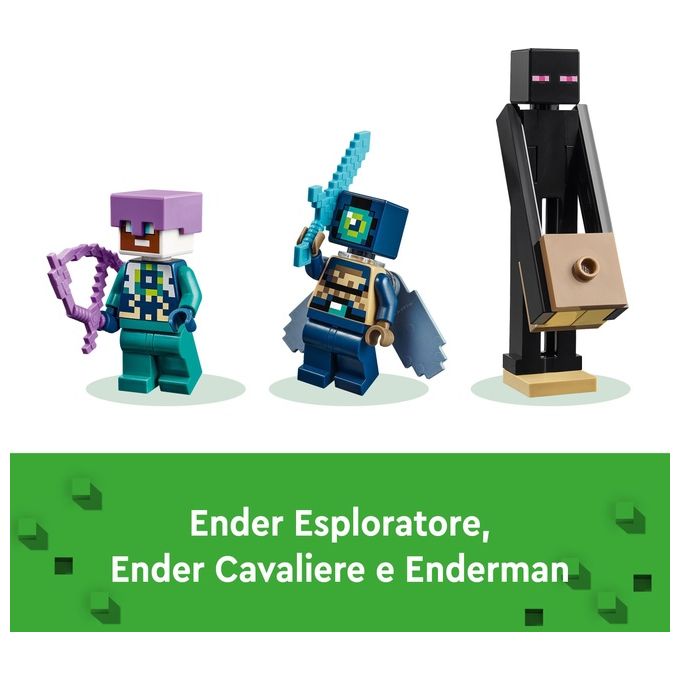LEGO Minecraft L'Enderdrago e la Nave dell'End Giocattolo del Bioma con Drago Personaggi Mob e Accessori Giochi d'Avventura per Bambini e Bambine da 8 Anni Idea Regalo Fan del Videogioco 21264