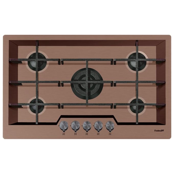 Foster 7601 866 Serie Ke Copper Piano Cottura a Gas 5 Zone 1 Tripla Corona Griglie in Ghisa 80 cm Copper
