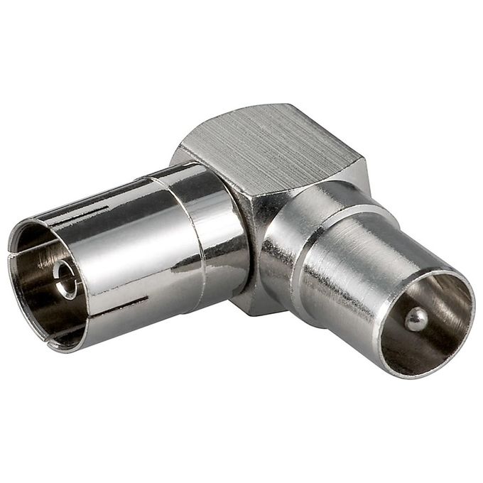 Wentronic CA 111 Adattatore Iec Coassiale Maschio-Femmina 90 Gradi