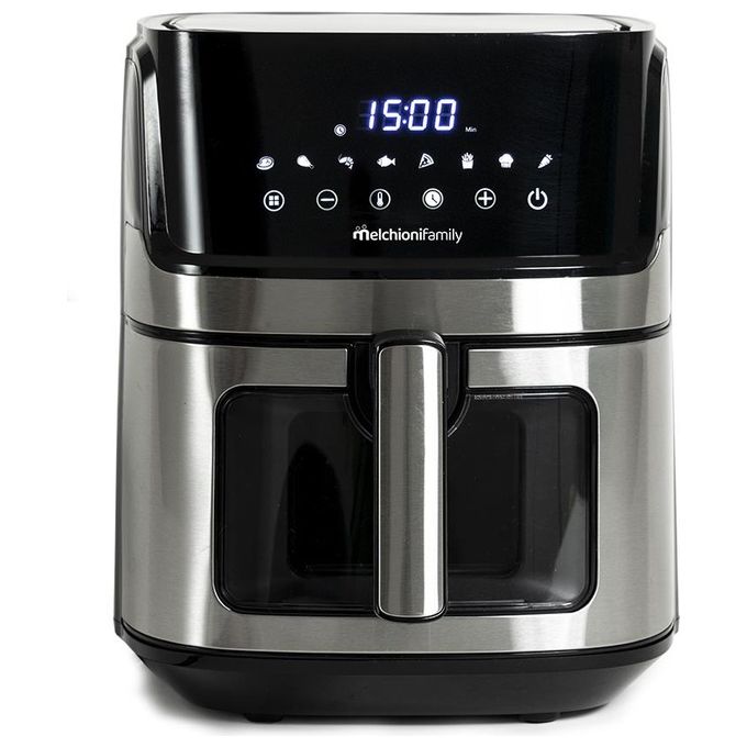 Melchioni Family Friggitrice ad Aria Smart GINEVRA 6.5 Litri con Wifi Compatibile con Google e Alexa Nero