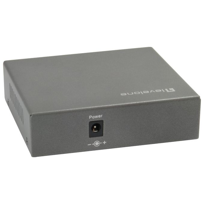 LevelOne GEP-0523 Switch di Rete Gigabit Ethernet 10-100-1000 Nero Supporto Power Over Ethernet