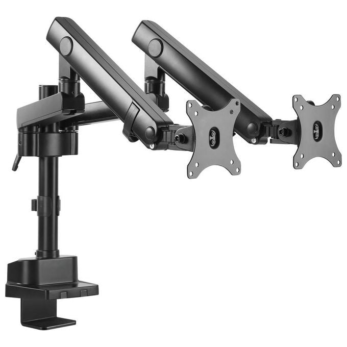 V7 DMPRO2DTA-3E Doppia Staffa Monitor Professionale con Regolazione a Sfioramento da 17'' a 32