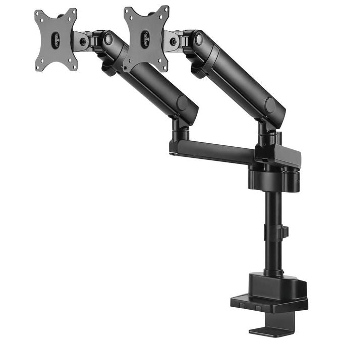 V7 DMPRO2DTA-3E Doppia Staffa Monitor Professionale con Regolazione a Sfioramento da 17'' a 32